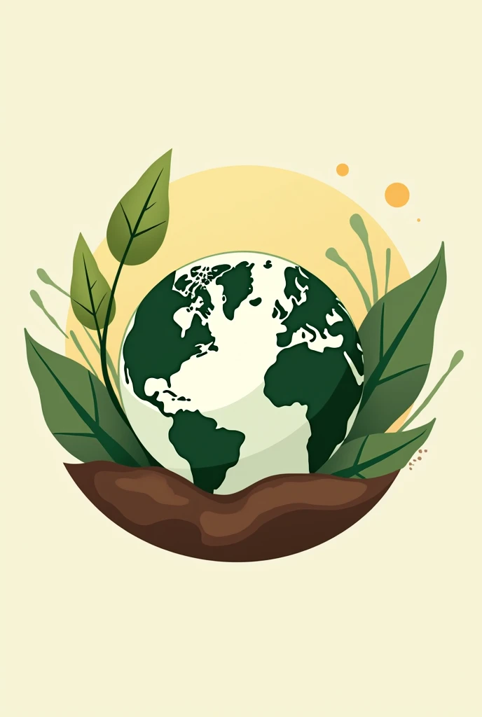 Here is an original logo for an organic fertilizer company. With earth background
