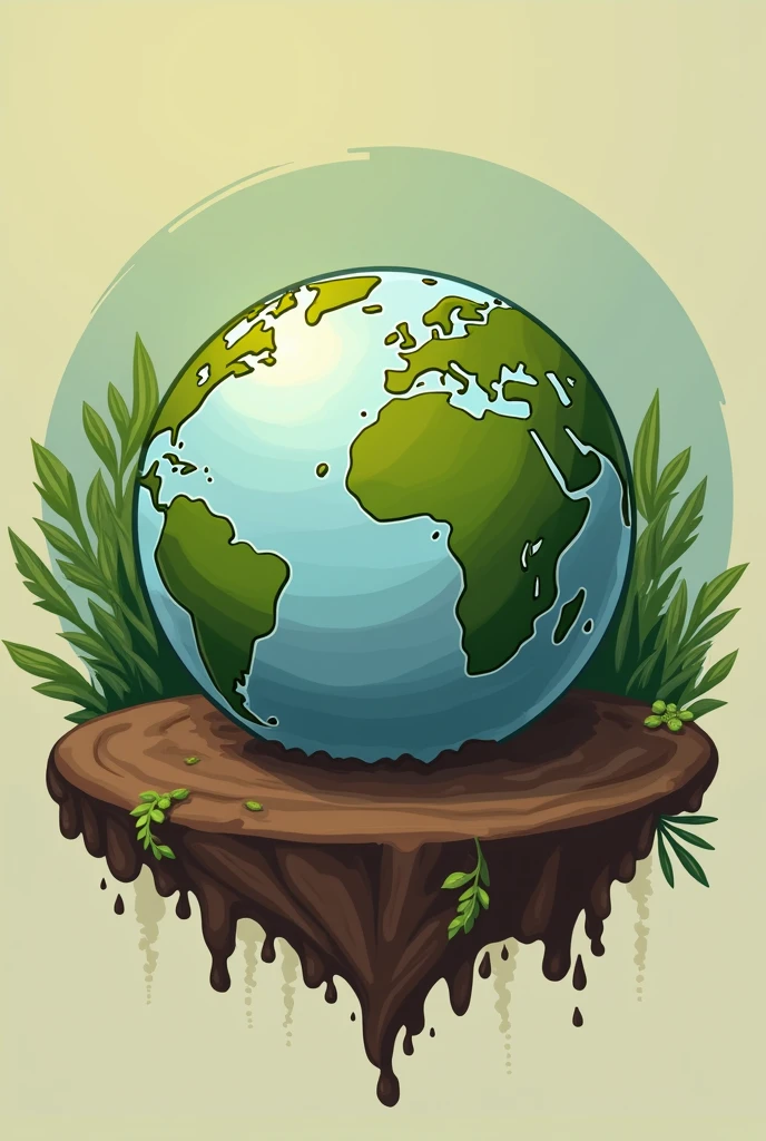 Here is an original logo for an organic fertilizer company. With earth background