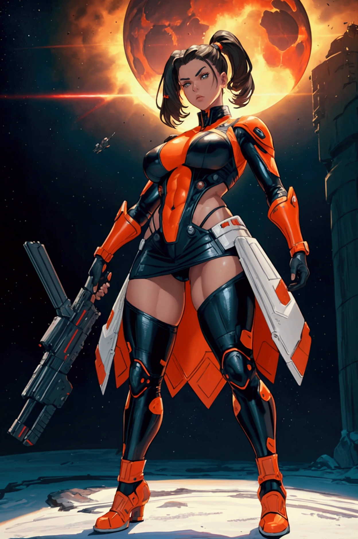 one-girl,(Solo:1.4),Blend polygons,short detailed hair,Solo,Pretty big breasts,Pose for photos in colorful tights and stockings, Levitin jumpsuit, Wear colored tights, Wear colored latex clothing, full body shot of, tight attire, full bodyesbian! Pretty face。Cinema lenses,Global light,Ambiguous scenes。