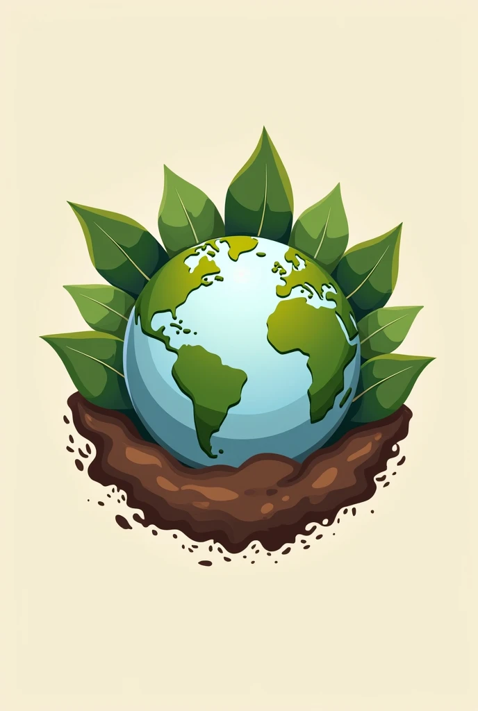 Here is an original logo for an organic fertilizer company. With earth background
