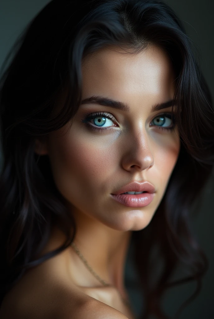 Sexy Brunette Blue Eyes 