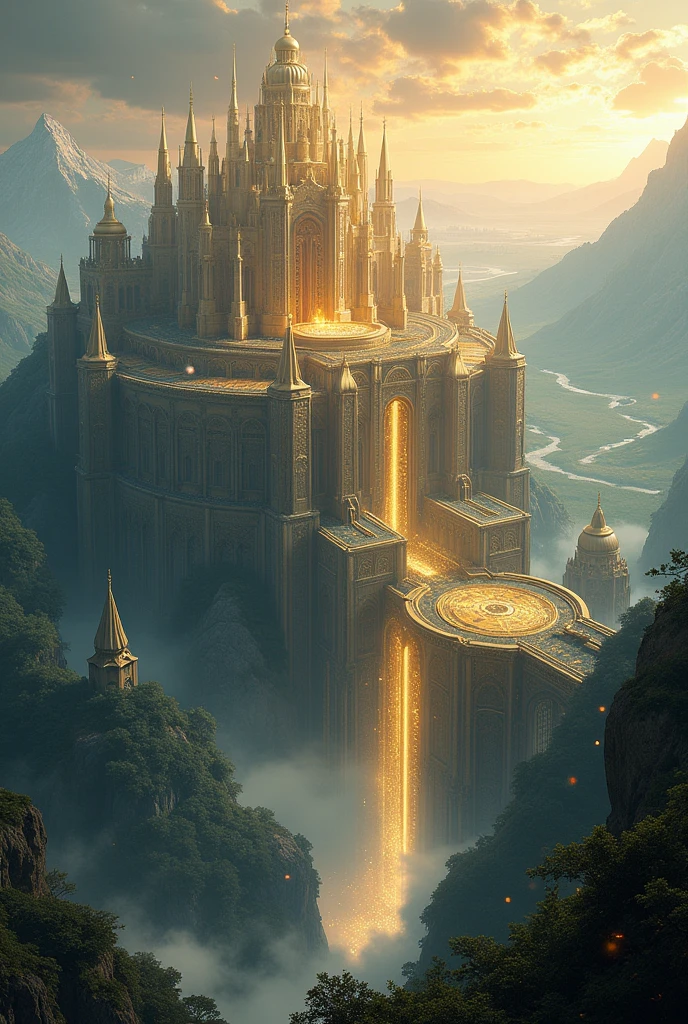 Image of Asgard, the golden city of the norse gods.
