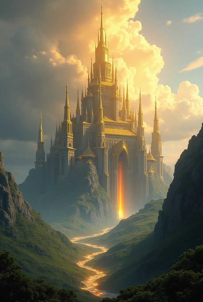 Image of Asgard, the golden city of the norse gods.