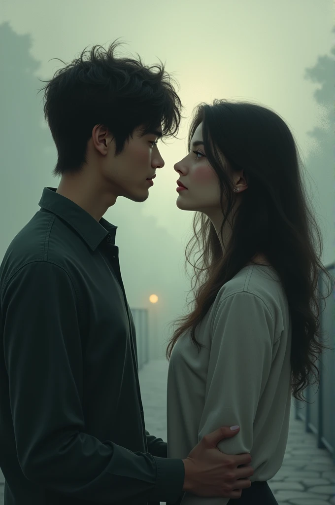 Mujer arafed con un hombre que se frota la cara., jinyoung shin, ulzzang, bae suzy, my God, ruan jia and brom, exclusivo, imagen filtrada, con ella larga, kim taejin, con hiedra, sha xi, iu lee ji-eun como supervillano, foto de perfil, alessio albi y shin jeongho, artista coreano