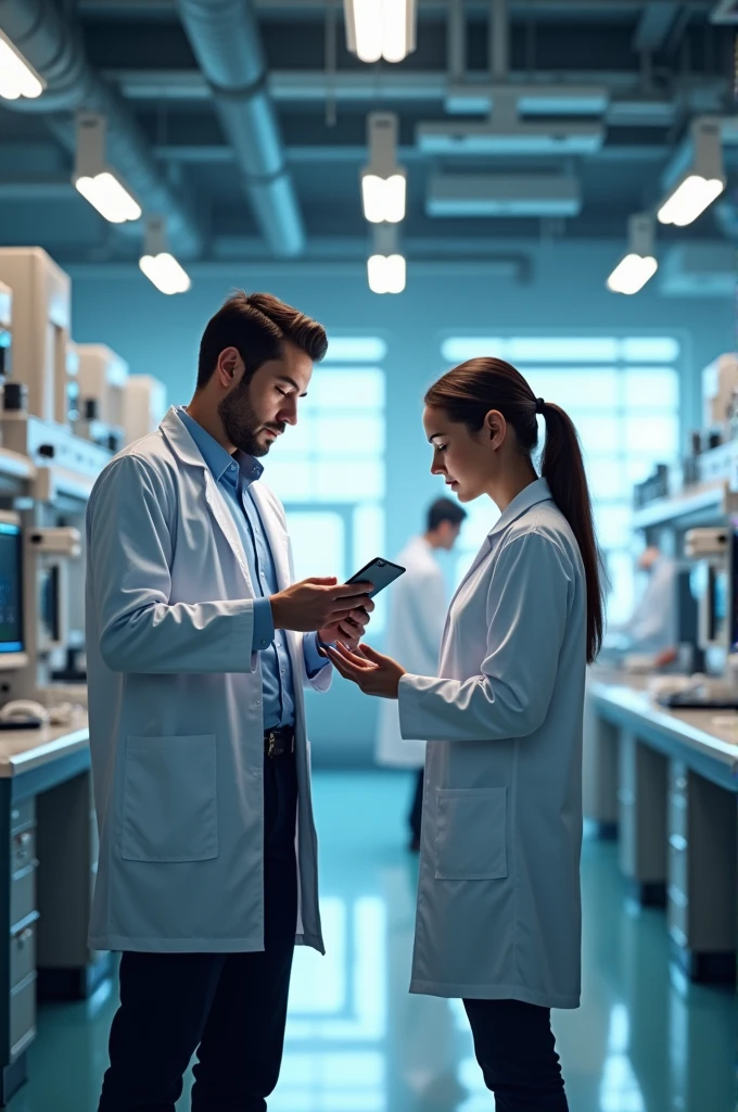 Young engineer and doctor