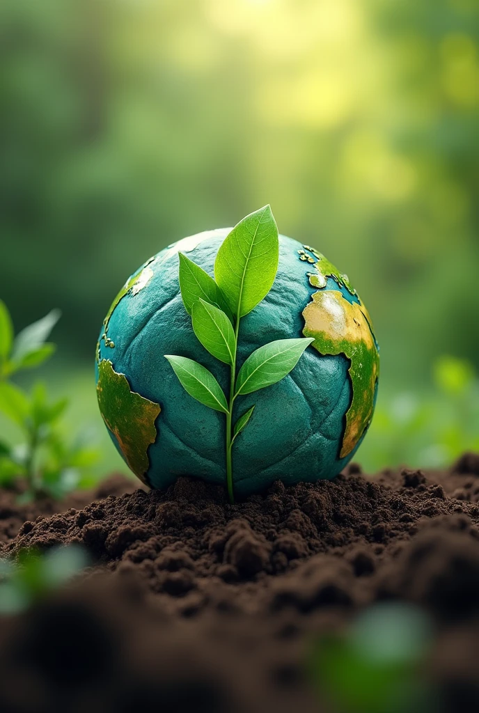 As a logo of an organic fertilizer, With earth background