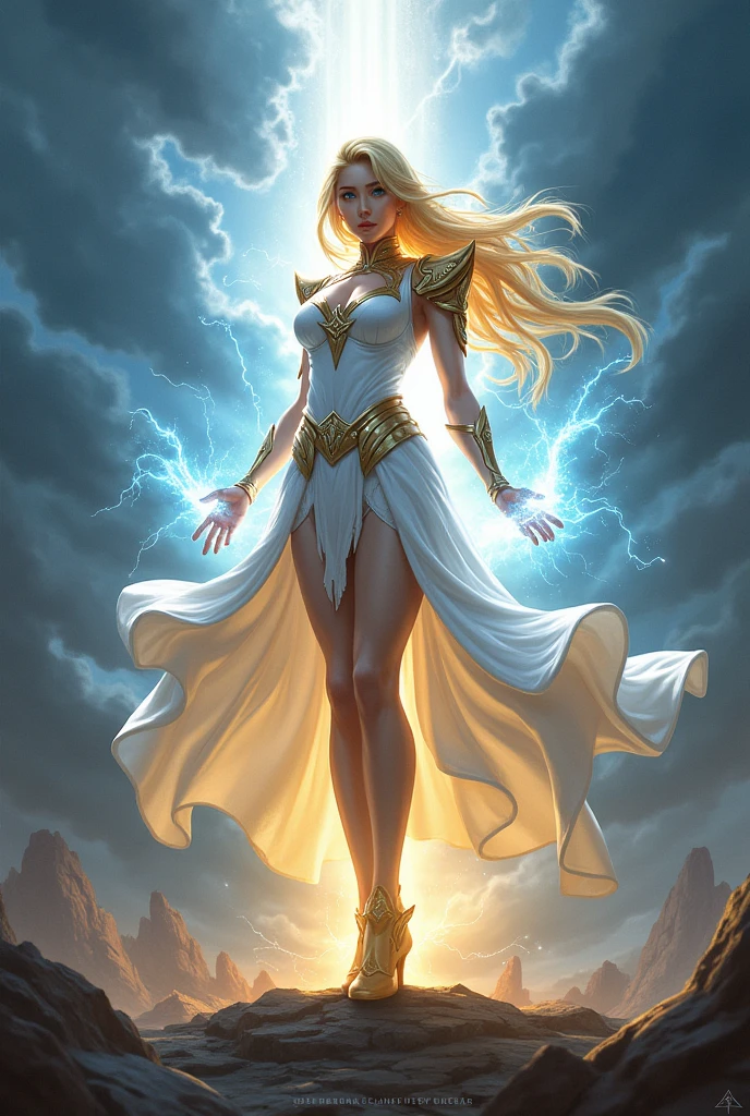 Lux from the game League of legends as a super powerful