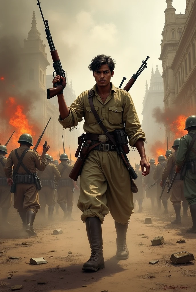 Chandrashekhar Azad fought with the British

