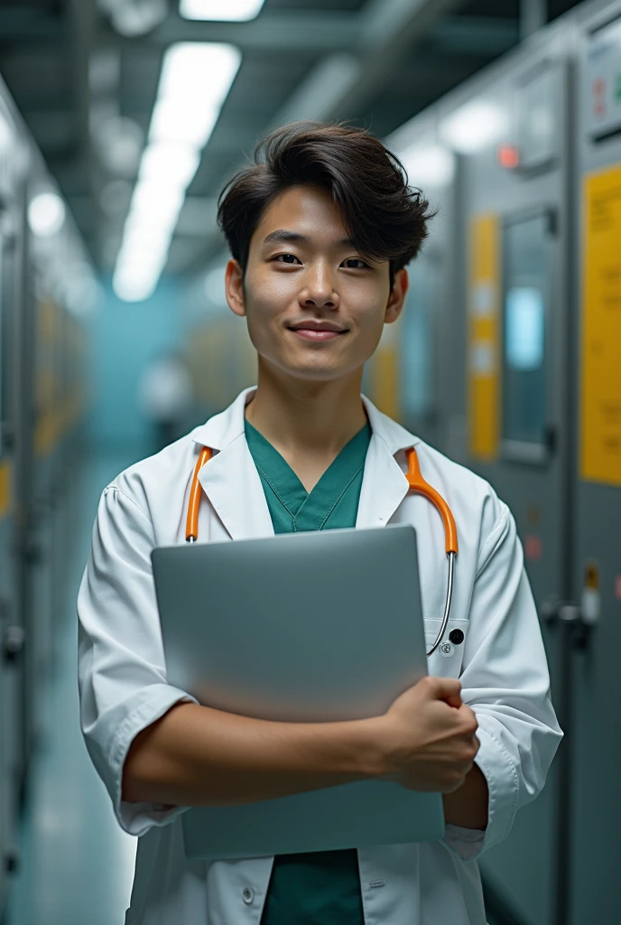 Young mail engineer and doctor
