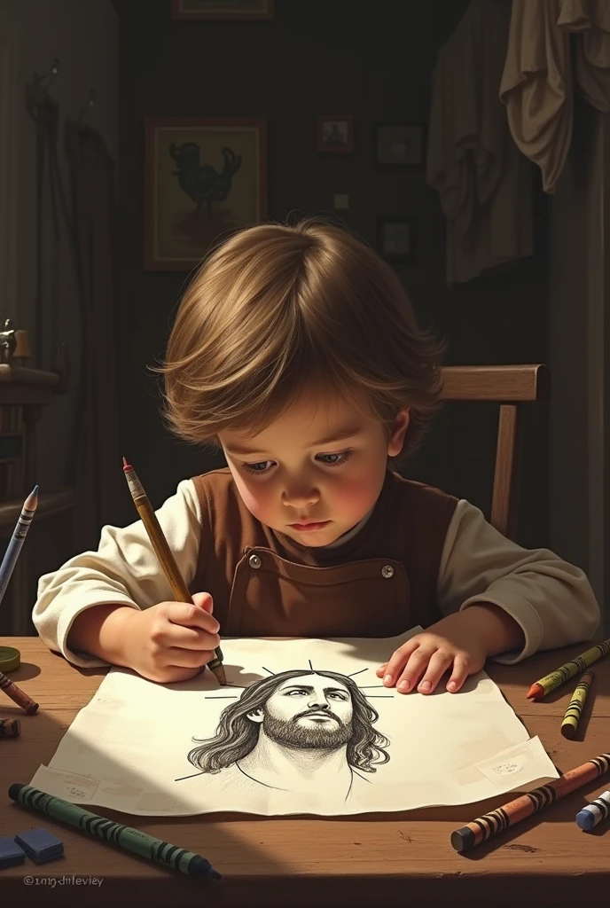 A picture of a ***** drawing Jesus Christ