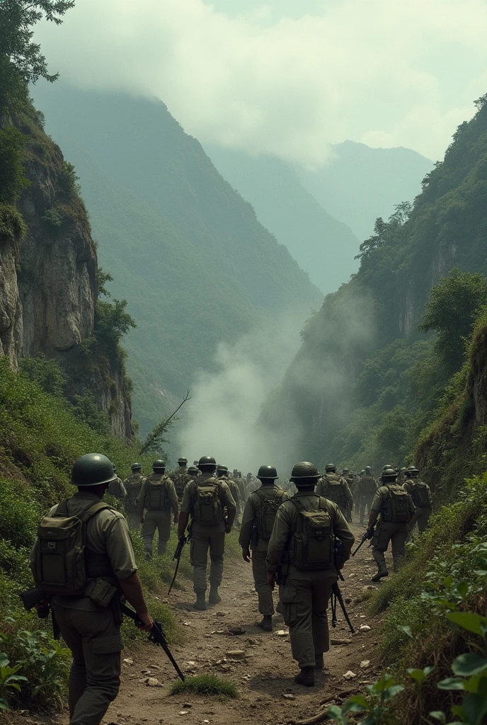 Generate an image of the thousand-day war in Colombia, you could not make another one that is closer to the subject 