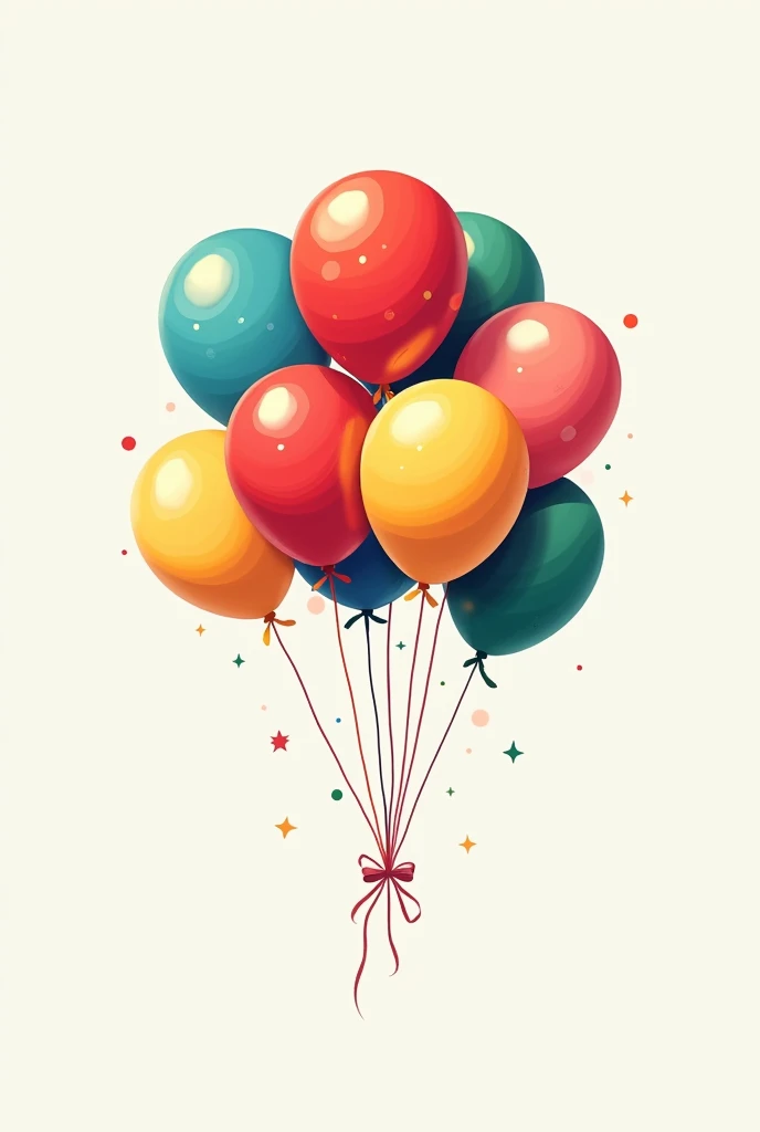 I need a logo for a party company called "Party in Moments", It needs to have balloons and be very colorful.