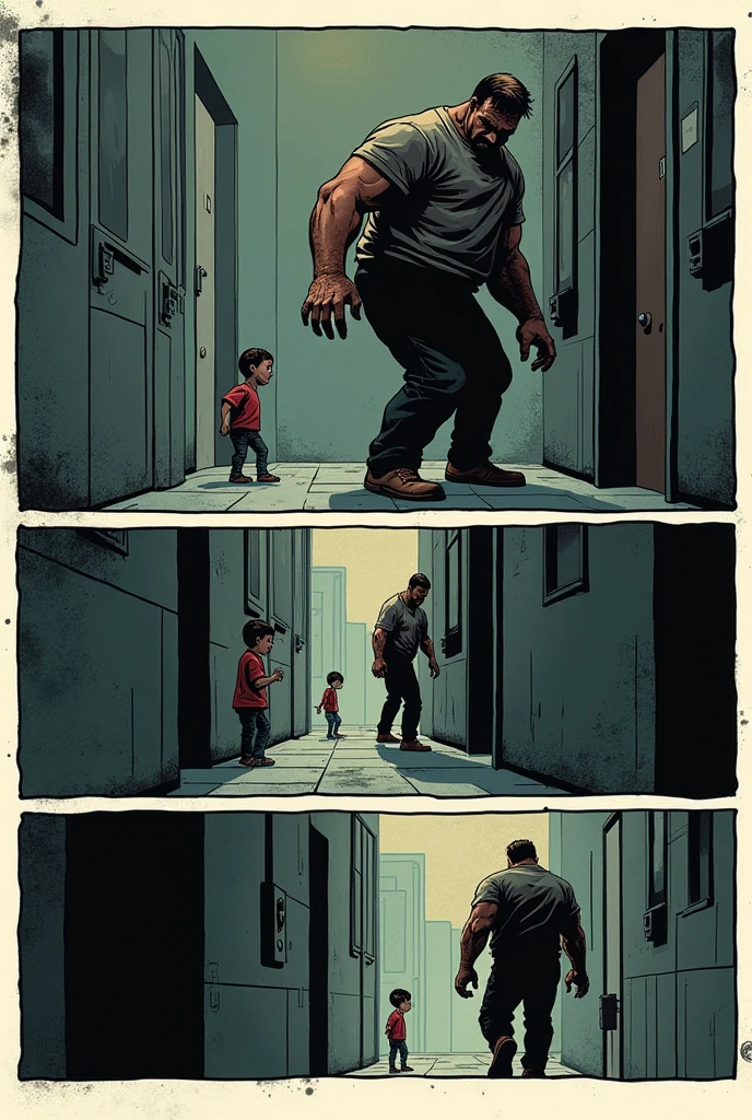 I need you to create the images for a comic strip about a bullying situation that doesn&#39;t have text.