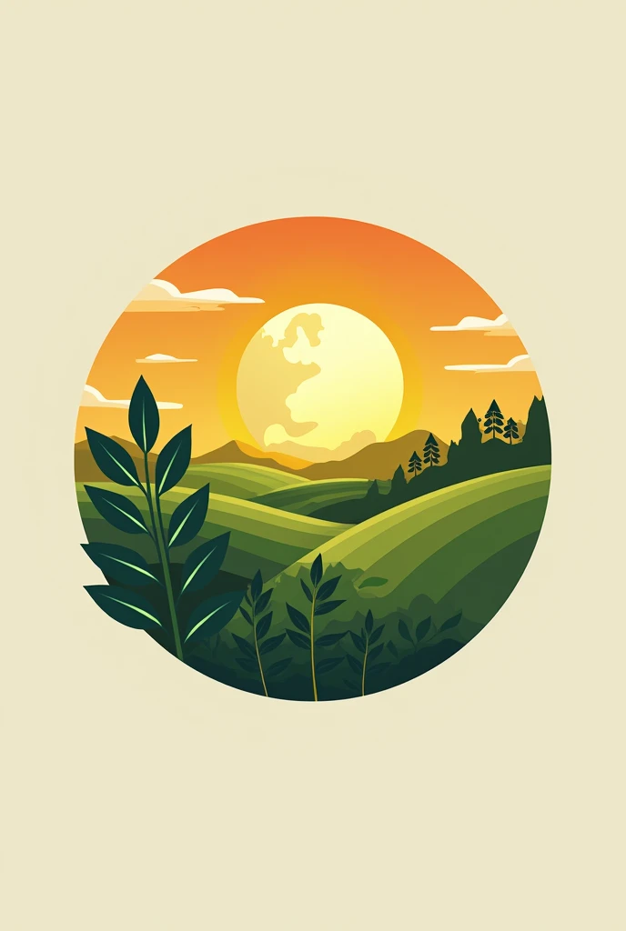 As an innovative LOGO for an organic fertilizer company, With earth background