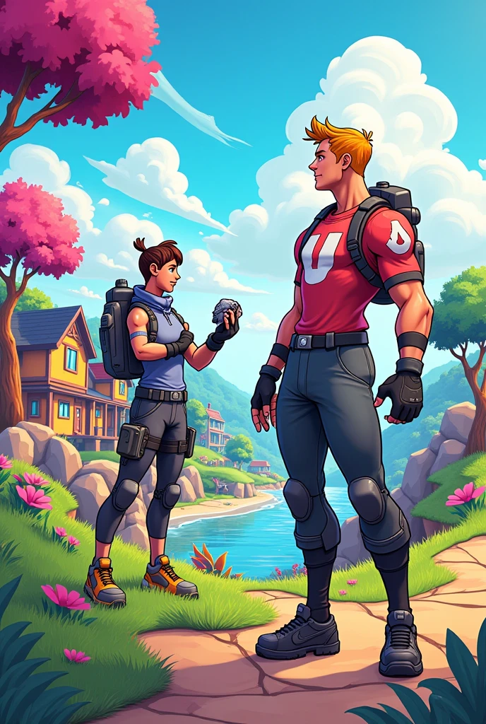 Un dessin de coloriage sur le theme fornite.