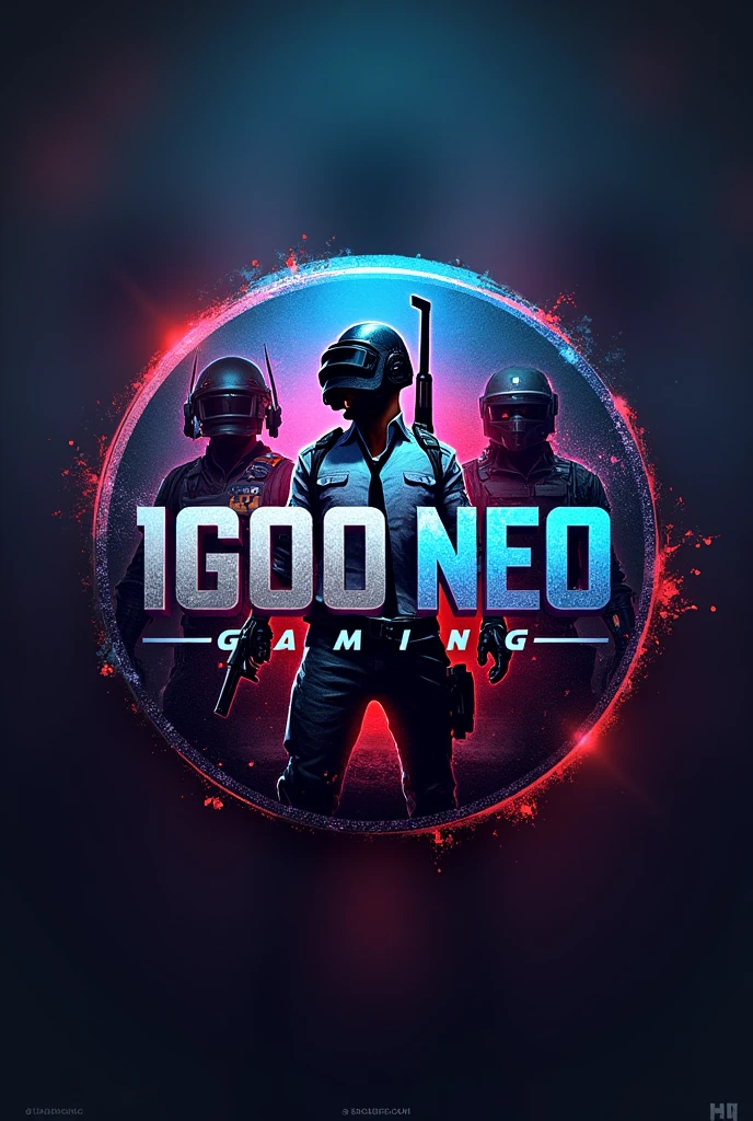 Please create a circle shaped gaming logo for my youtube channel . My channel name is "IQOO NEO GAMING".  my full channel name are on the logo . Logo should be pubg related 