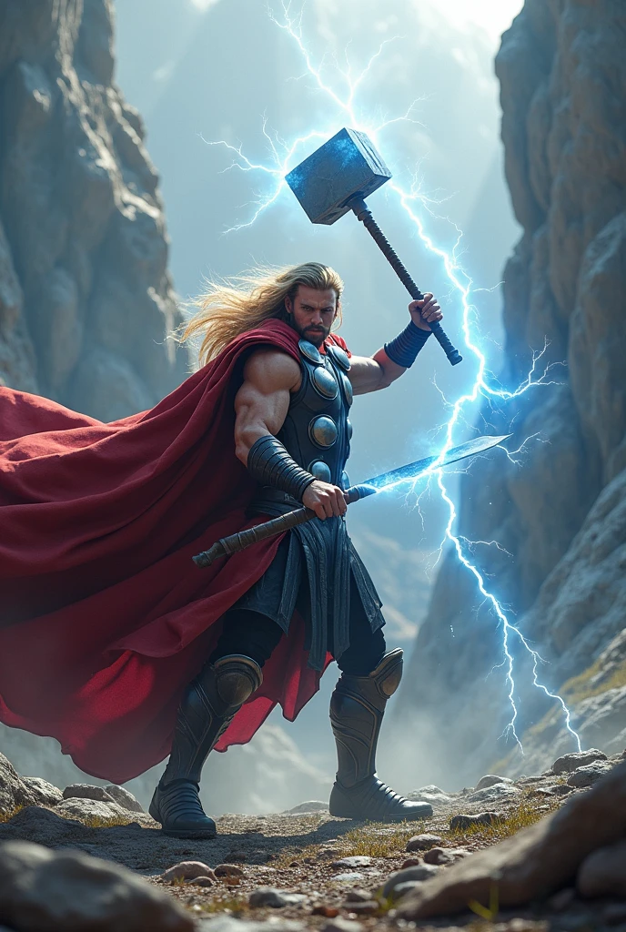 Thor training with the hammer