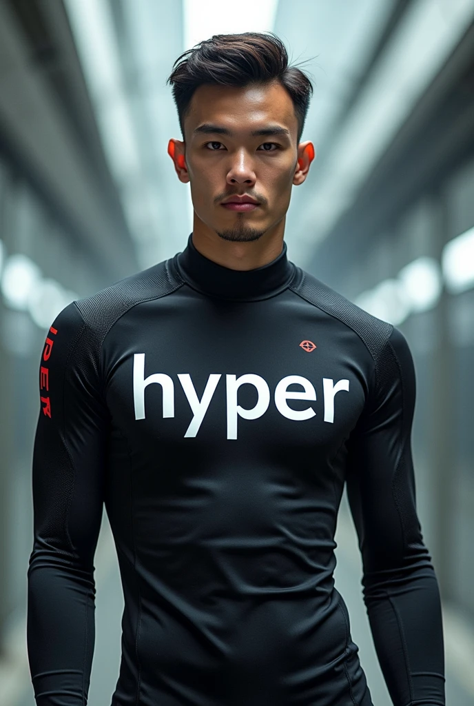 The shirt says "Hyper" in black.