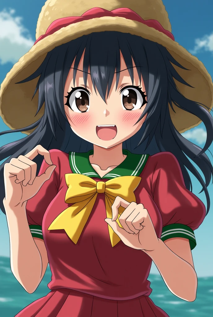 Megumin sucking nami's cock from one piece