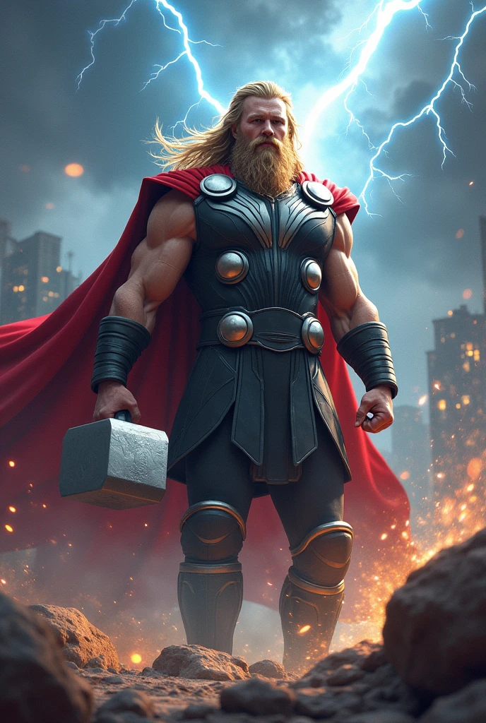 Modern images of Thor in comics and movies.