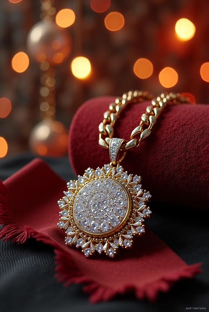 OnA Cuban chain with VVS PEREIRA. MUSIC diamonds with a medal I gave PEREIRA. MUSIC