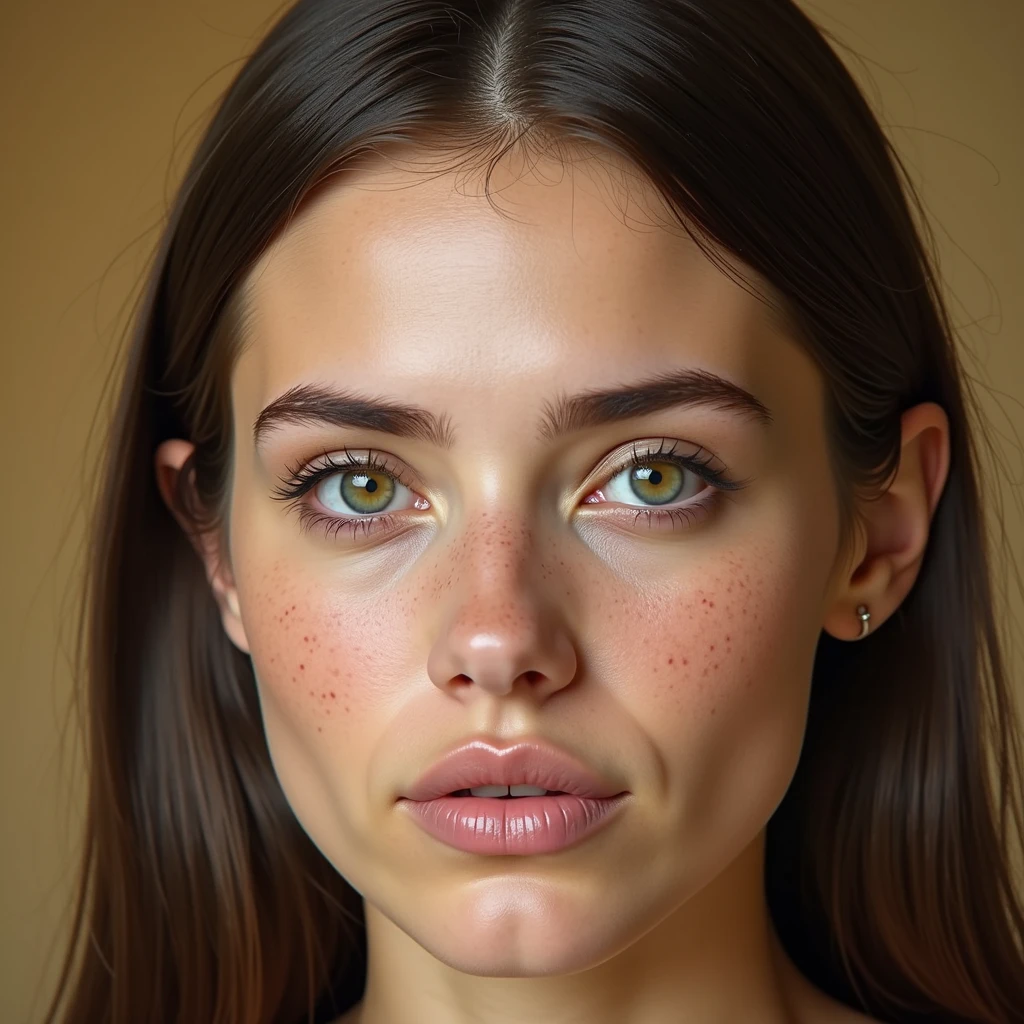 Ultra realistic photo of a Brunette with straight hair, european, no makeup, few freckles, meticulous detailled, hightly detailed, 4k, high resolution, award winning photography, NSFW, nu, nu, Femme fatale, sourire, profiter,, nu, nu, Pose des jambes ouvertes, , détails élevés, profondeur de champ, bokeh, ressortir, gros seins,, abdos, nu pussy, Pose des jambes ouvertes, nu, NSFW, nu,