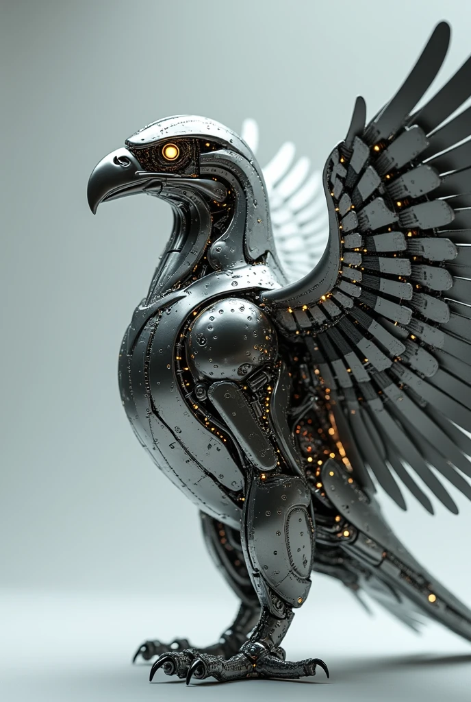 A blank eagle to paint made of circuits