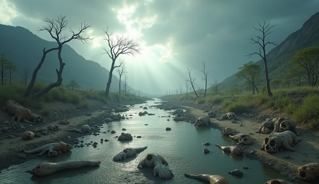 death of fauna and flora species due to climate change