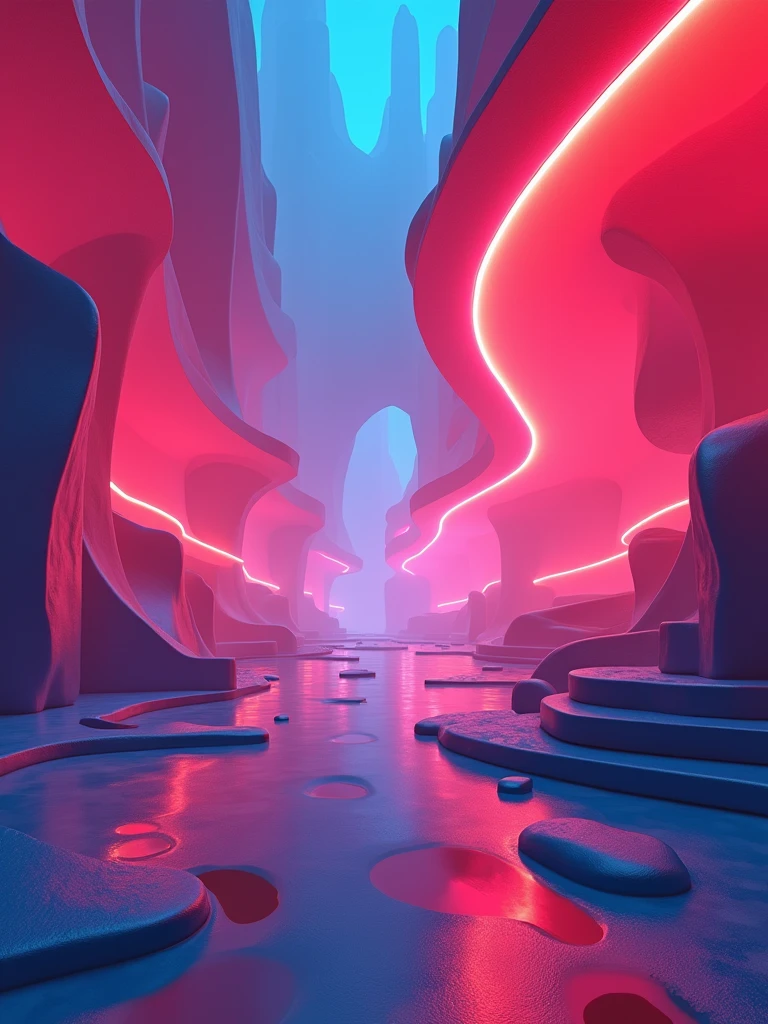 "Create an ultra-realistic background, visually impressive with vibrant colors and subtle geometric shapes, modern gradients and lines. The design should have an abstract and futuristic style, featuring a mix of warm and cool tones like neon pink, electric blue and bright red. The background should have a sense of depth, with layers of shapes and lighting effects that create a dynamic and engaging visual experience. The design should be suitable for use as a background, Text to say "Juliusmesquita", and should maintain a modern and sophisticated aesthetic. ar 16:9 8k