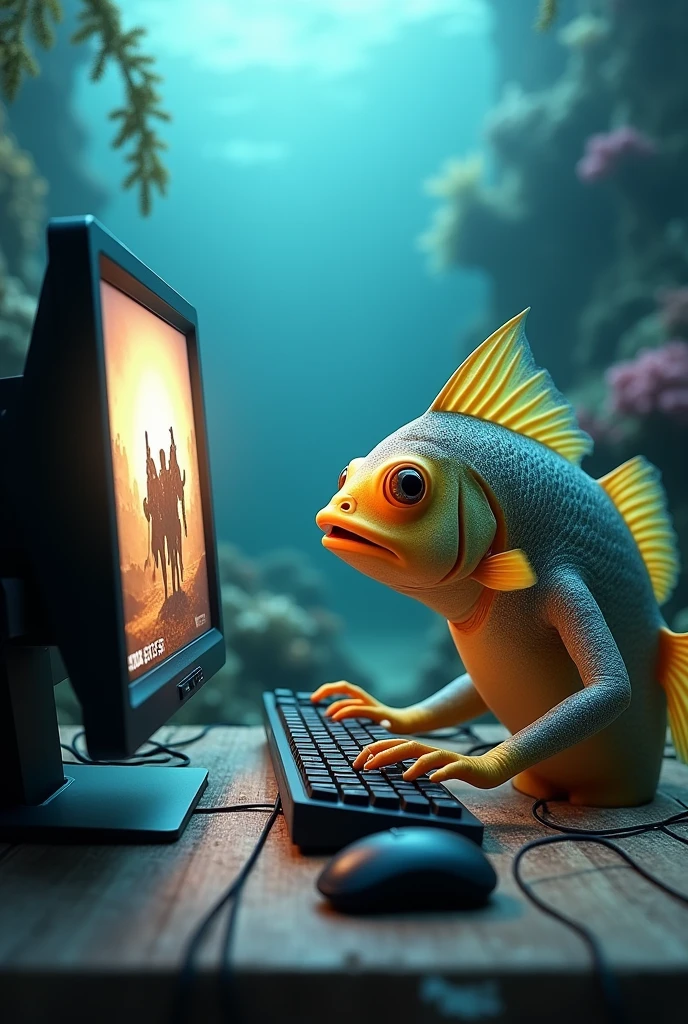 a fish playing cs2