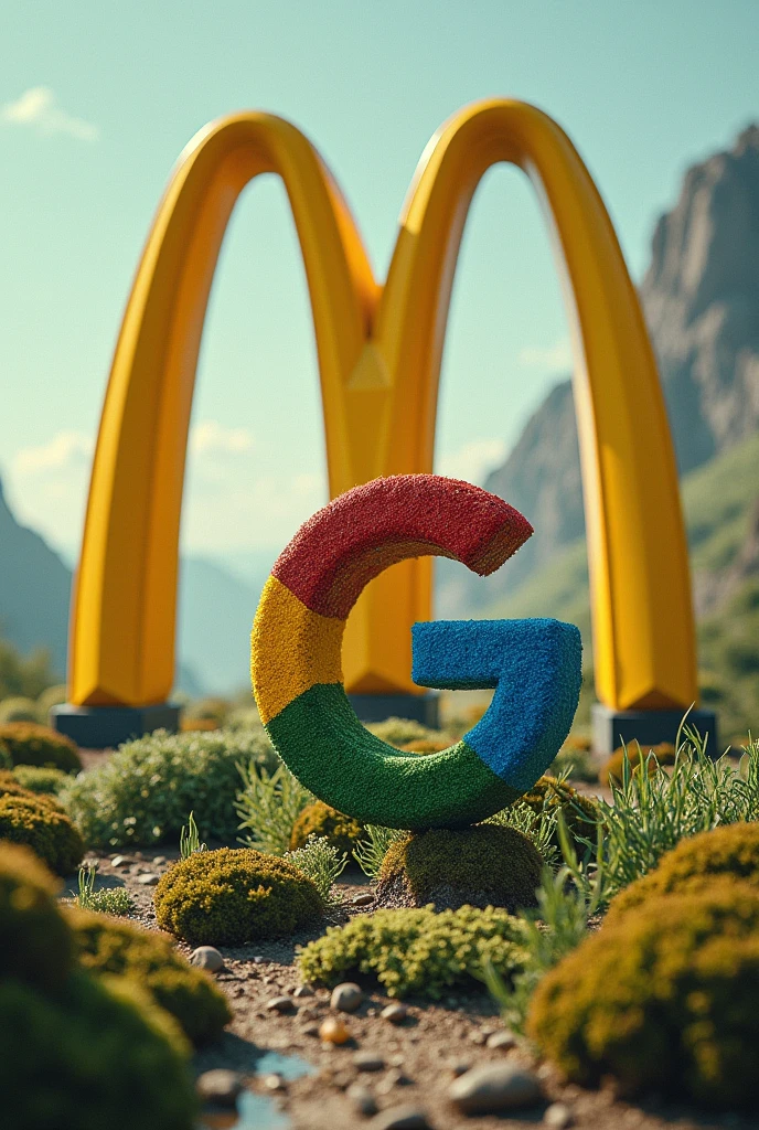 Take a photo that has the McDonald&#39;s company on it, the company of natura and google at the same time