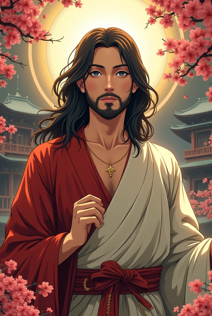 Jesus Christ in Japanese animation style