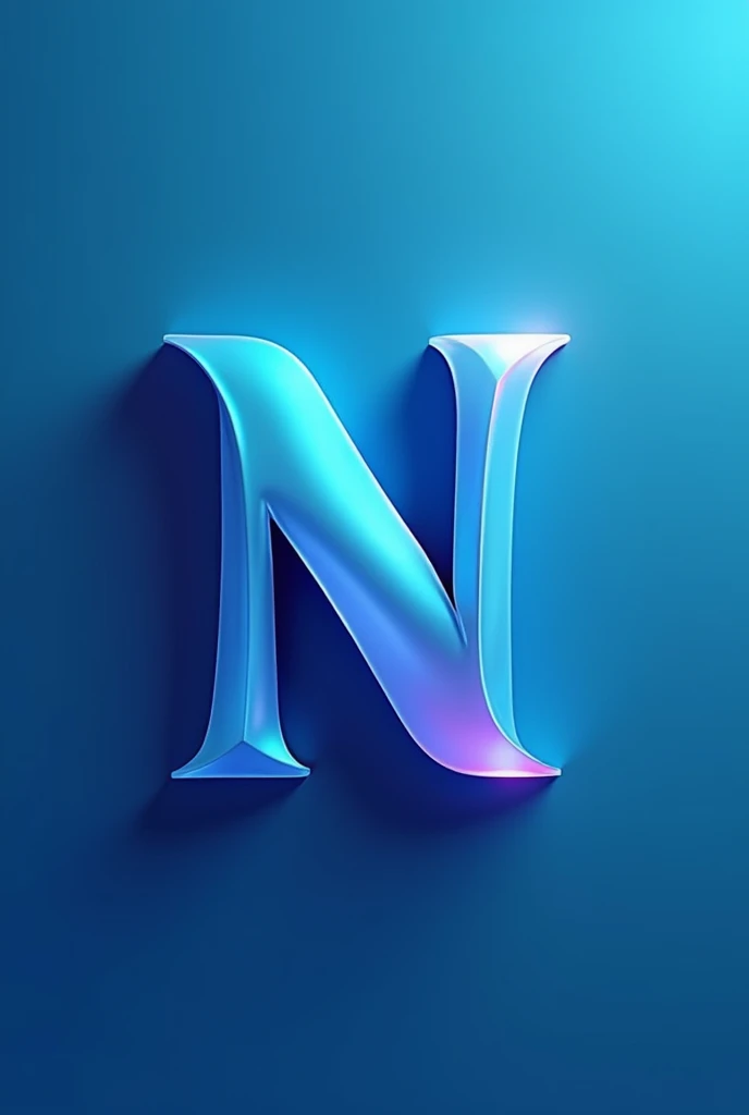 logo with the letter N, blue