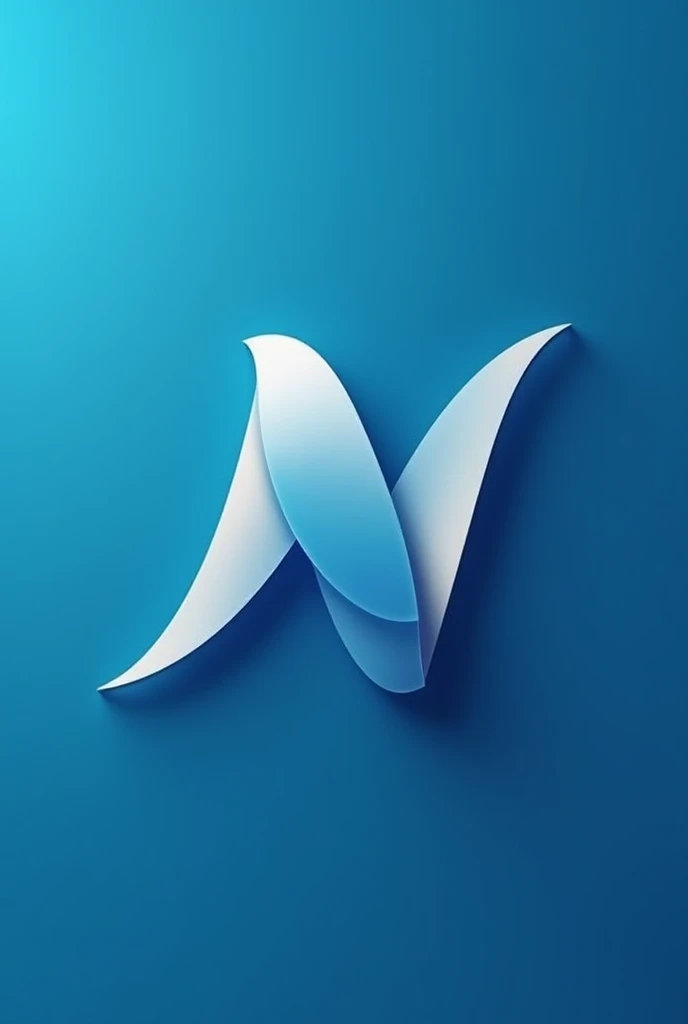 logo with the letter N, blue