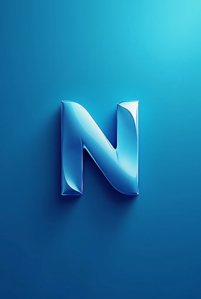 logo with the letter N, blue