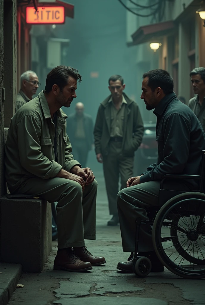 A failed man talking to cripples
