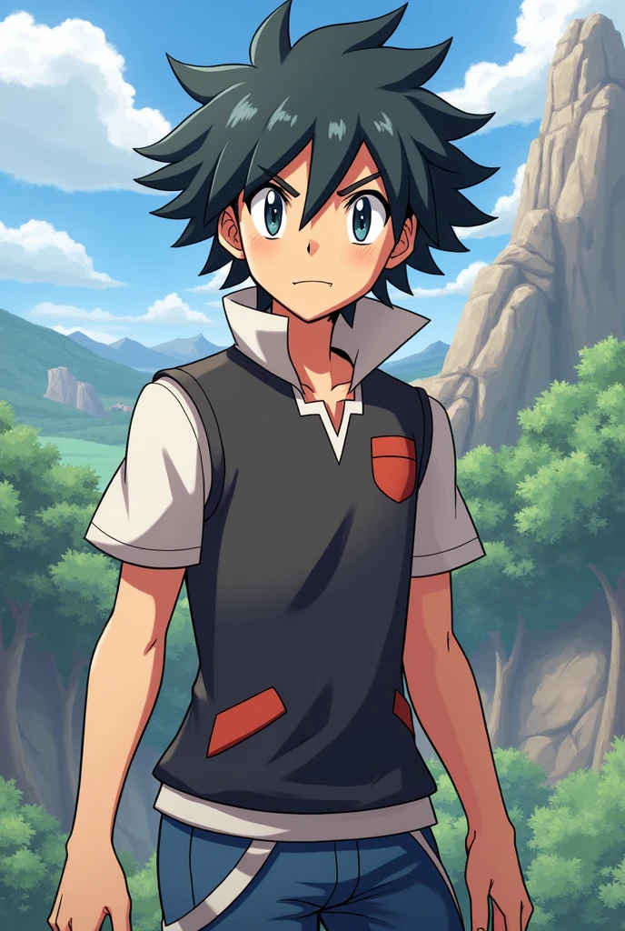 The male protagonist Nate from the game  Pokemon Black Two and White Two