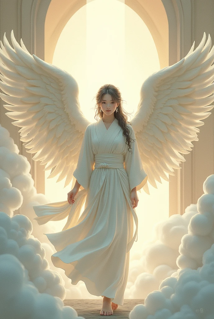 Ange de la bible en dessin style japonais