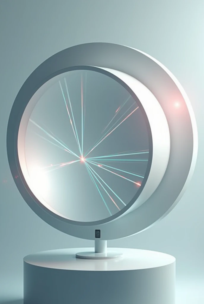 A convex mirror that reflects diverging light rays, forming a virtual and upright image of an object, showing how the field of view is wider