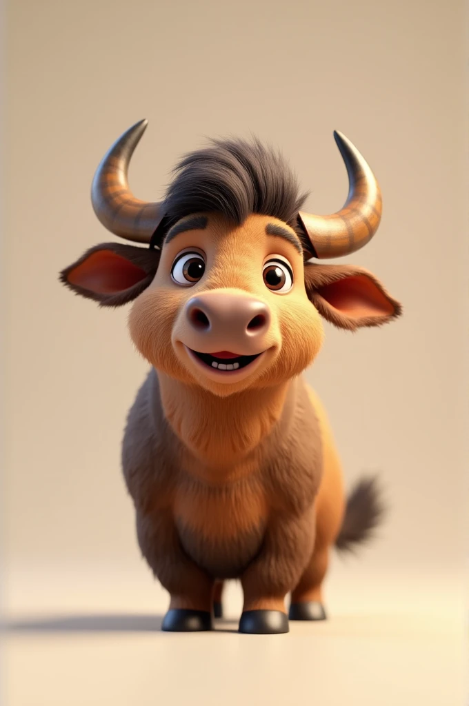 3d buffalo cartoon talking