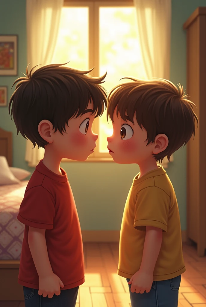 A cubby boy and a thin boy ar friend cubby boy love him but thin boy don't care about it, 😭