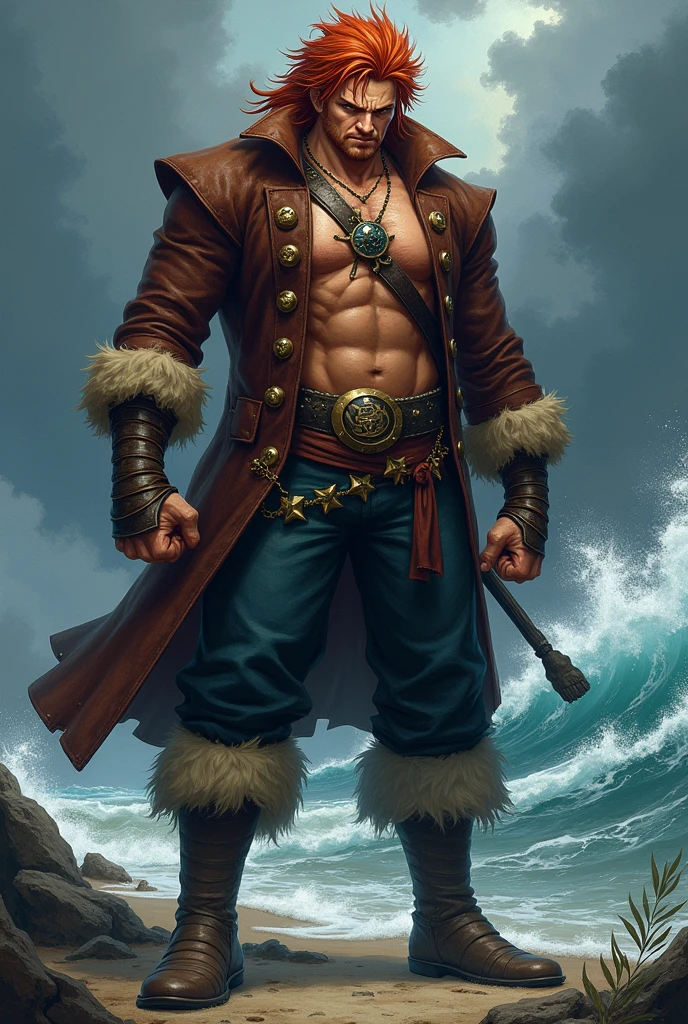 I want you to make a man like Shanks, but very different to the point that no one recognizes that it is Shanks, like Shanks' brother.