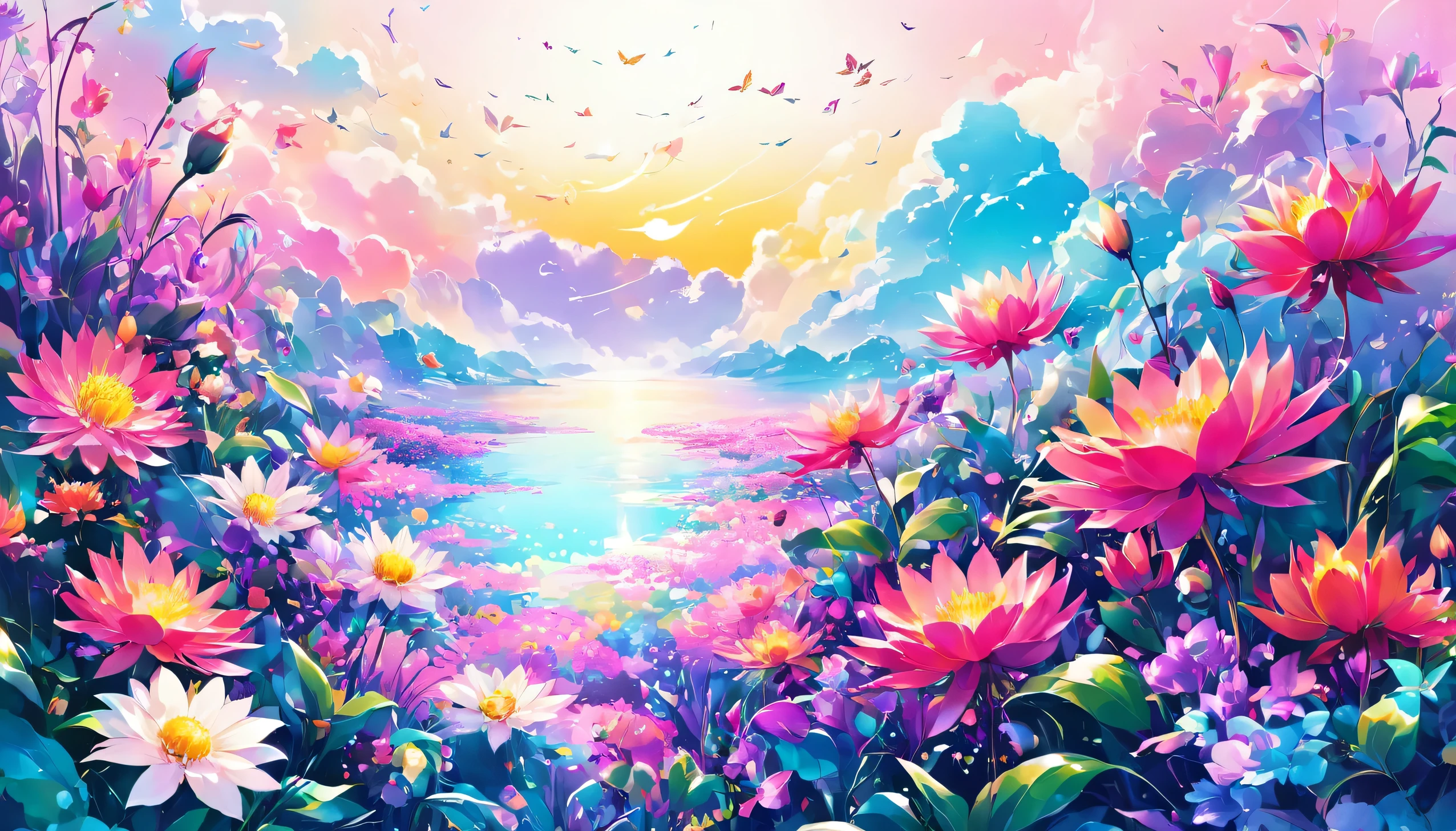 Top image of the homepage、digital bloom,simple、Stylish、cool