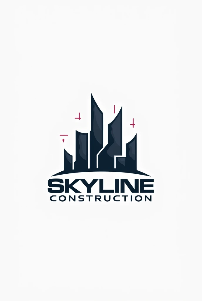 Logo for a construction company called "Skyline Construction"