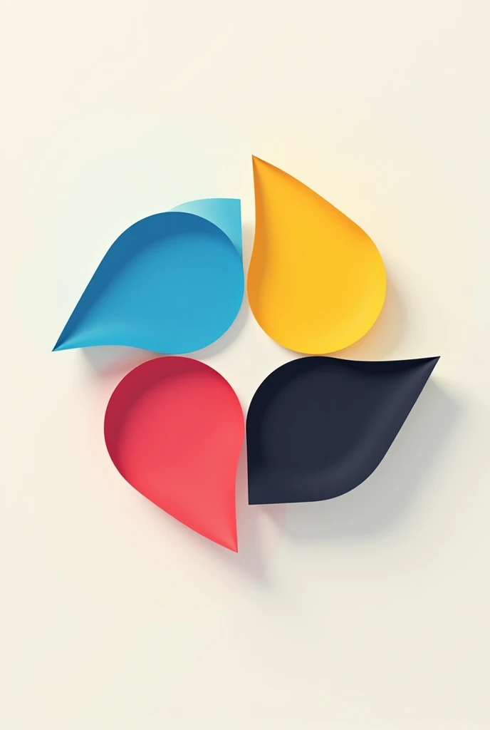 Design a logo that show the four quadrant of CMYK. Make it more abstract and simple
