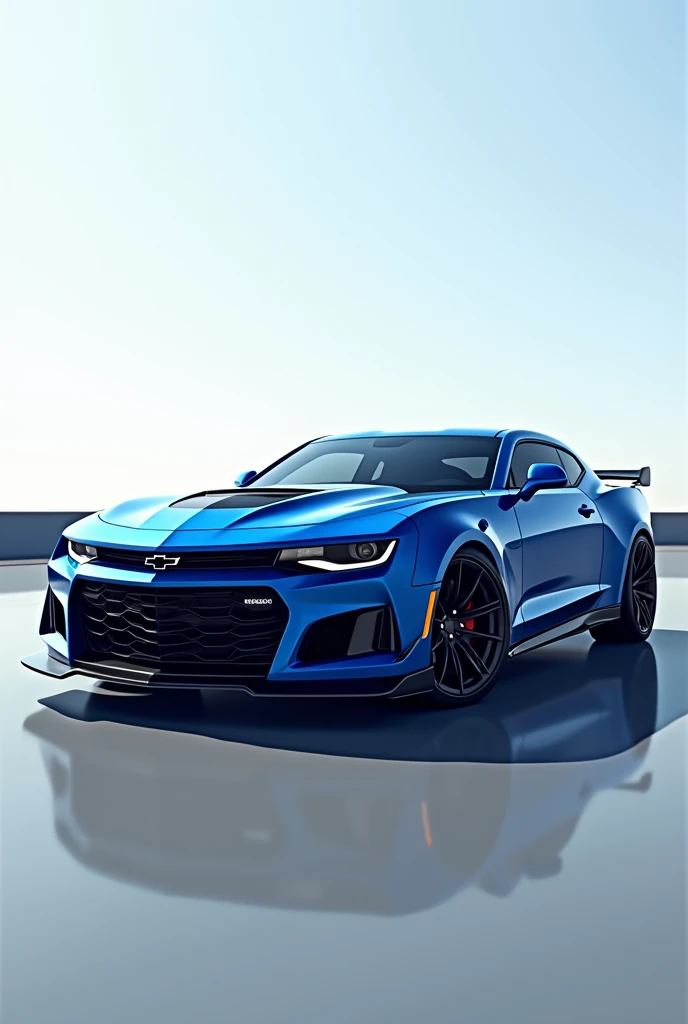 You have a wallpaper of a blue Chevrolet Camaro ZL1