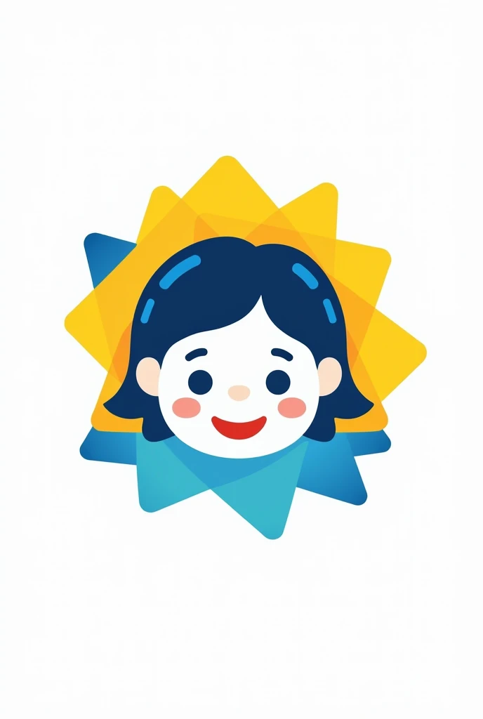 LOGO FOR A SCHOOL CALLED "child's smile" WITH BLUE AND YELLOW COLORS