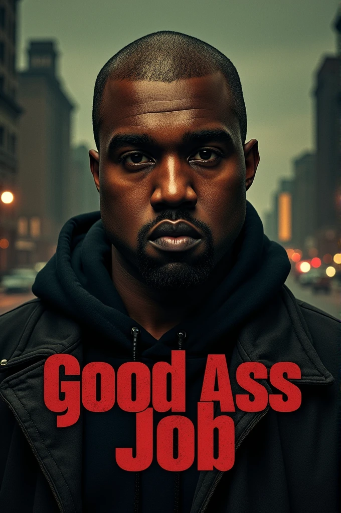 Create a alternative and realistic album cover for the album "Good ass job" by kanye west