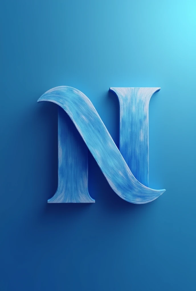 logo with the letter N, blue
