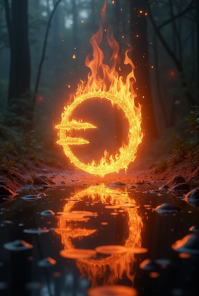 Create image with name EVANESCENCE mirrored fire
